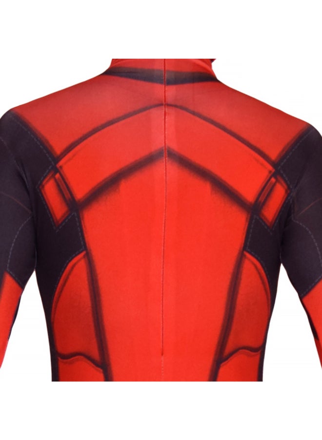 Deadpool Wade Wilson Merc Suit Cosplay Costume Full Bodysuit, Red and Black Superhero Outfit Inspired by Deadpool Movies for Fans and Costume Parties late teens 180cm - Image 4